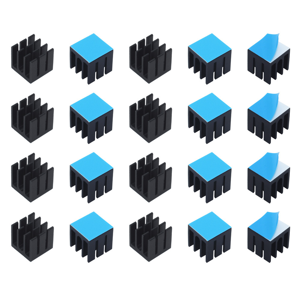 Raspberry Pi Water Cooling Kit - 12x12x12mm 50 stuks Aluminium Heatsink Radiator